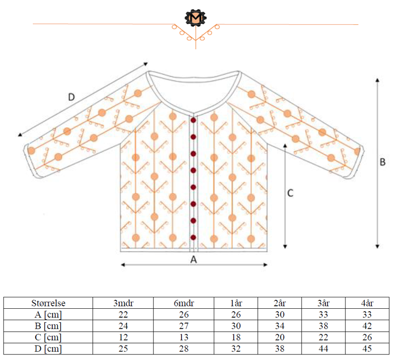 Blomstret cardigan