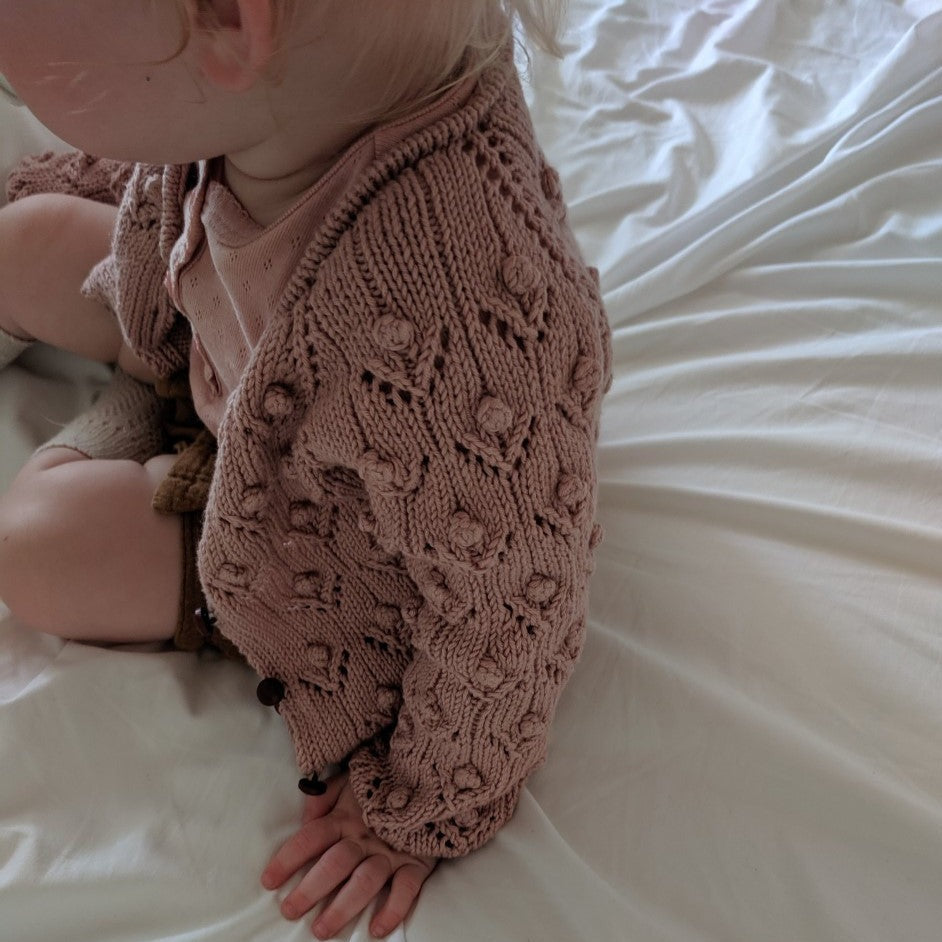 Blomstret cardigan