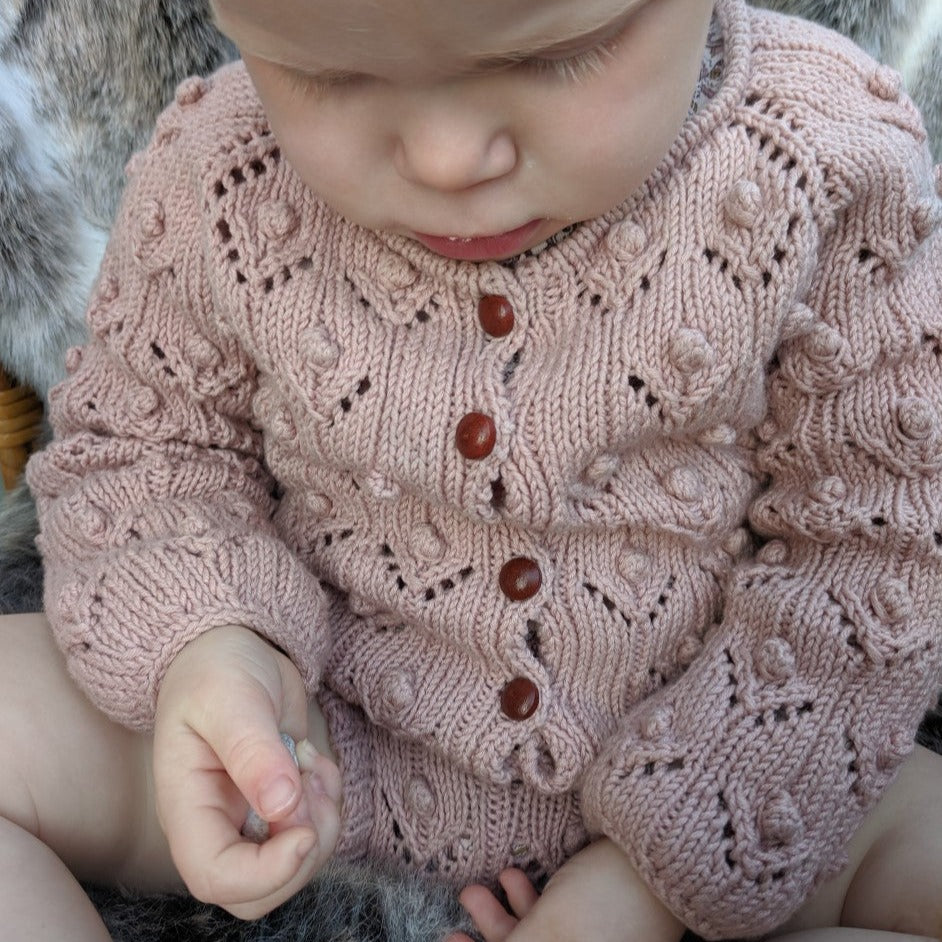 Blomstret cardigan