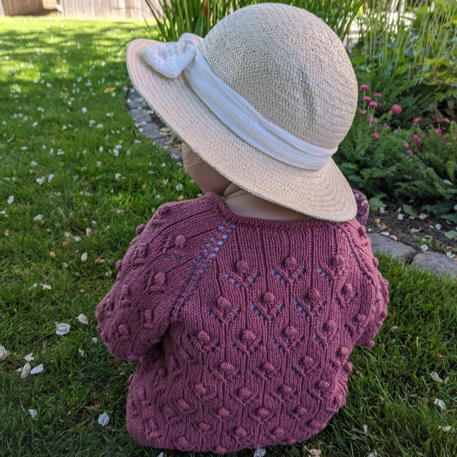 Blomstret cardigan