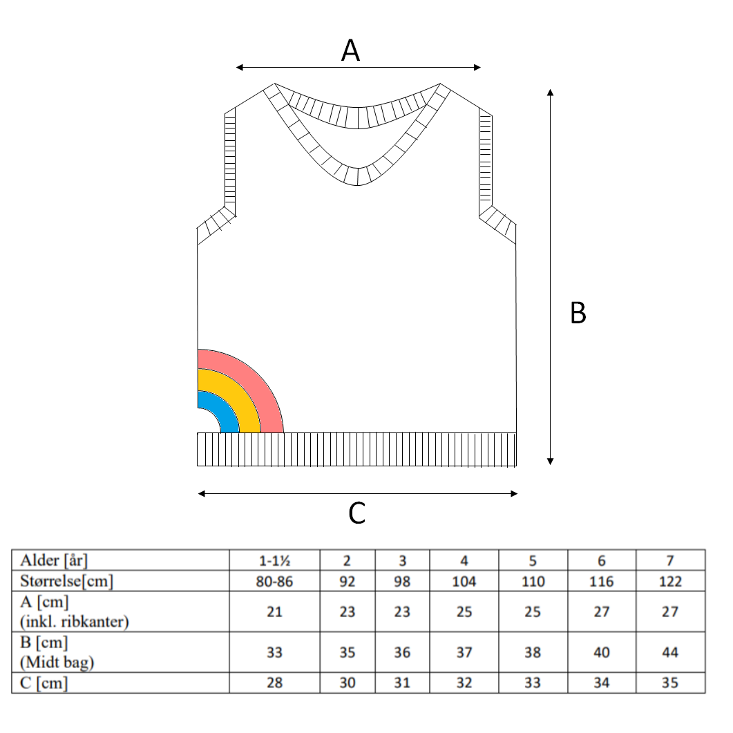 Regnbue vest